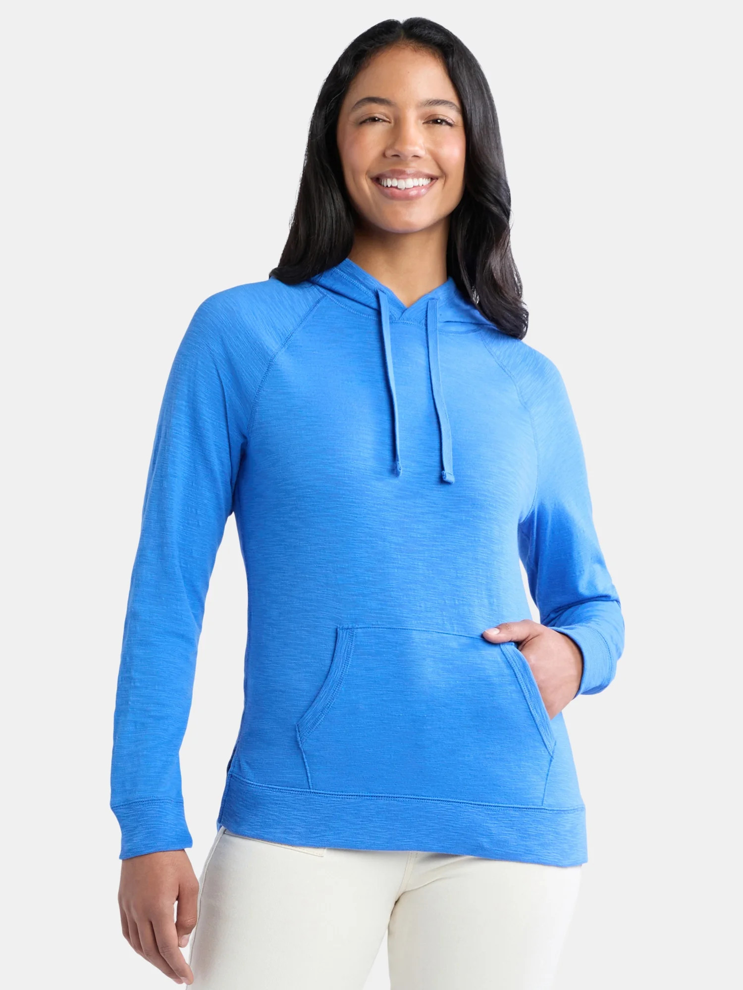Time and Tru Women's Slub Jersey Hoodie, Sizes XS-XXXL | Walmart (US)