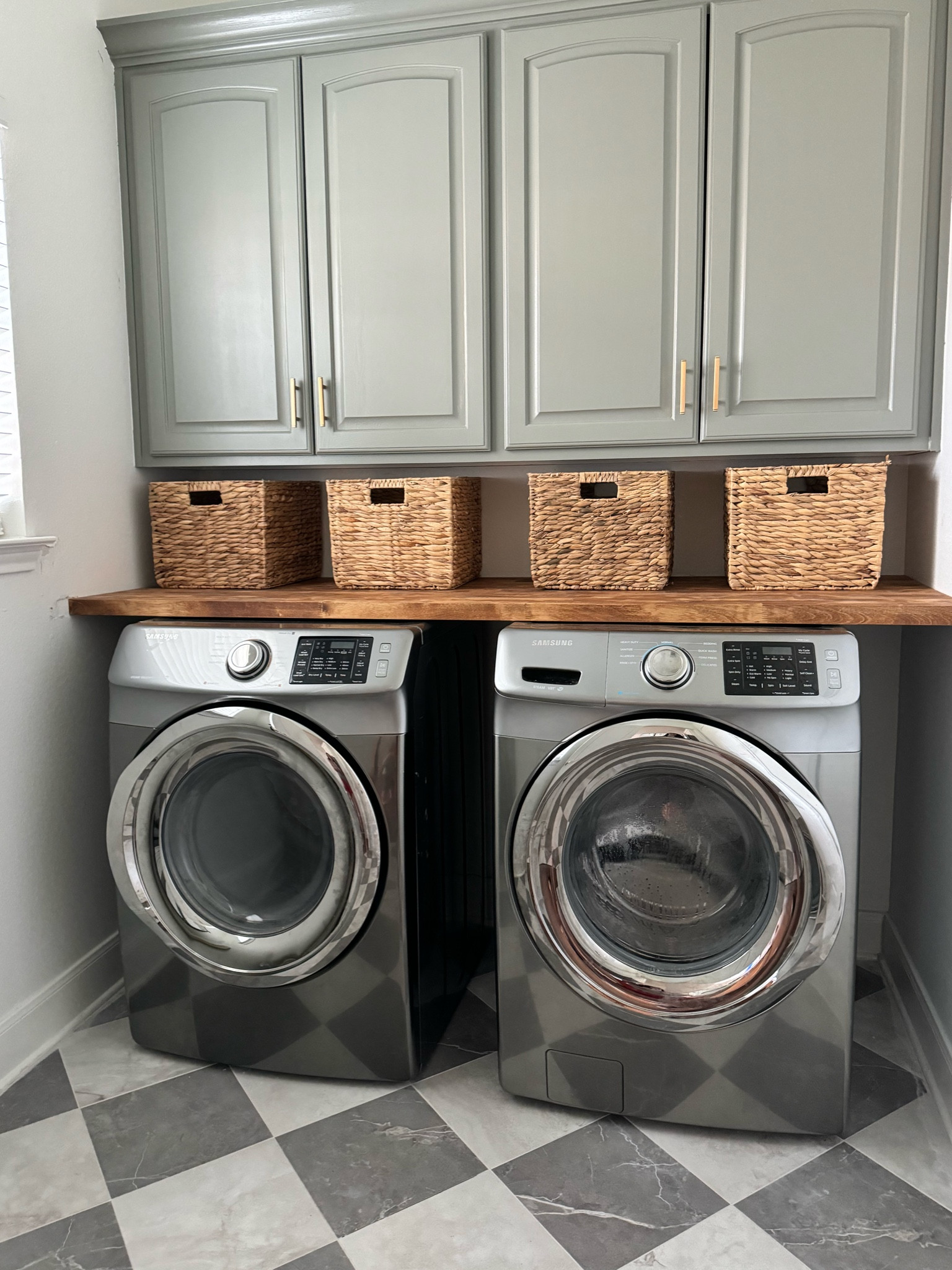 Laundry Room Refresh!! Obsessed with our paint color & flooring! 😍

#LTKFamily #LTKStyleTip #LTKHome