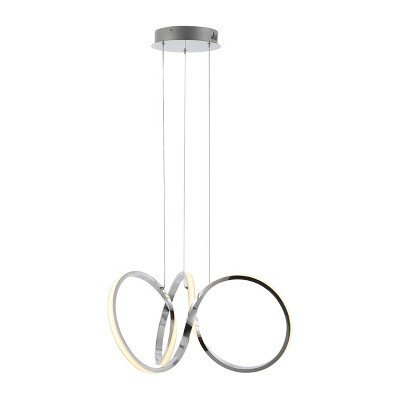 JONATHAN Y Helix 24" 1-Light Contemporary Minimalist Aluminum Ribbon Integrated LED Pendant | Target