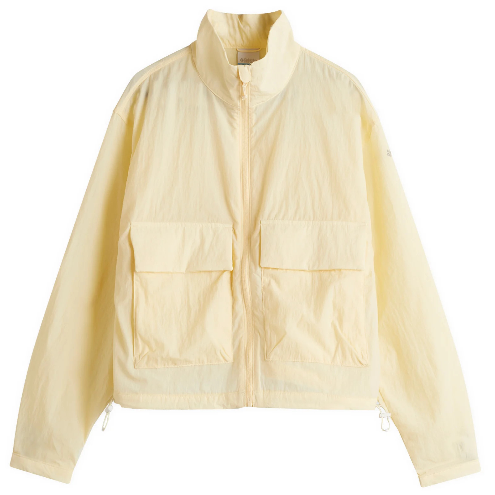 Columbia Women's Paracutie Cropped Windbreaker in Lemon Wash, Size X-Small | END. Clothing