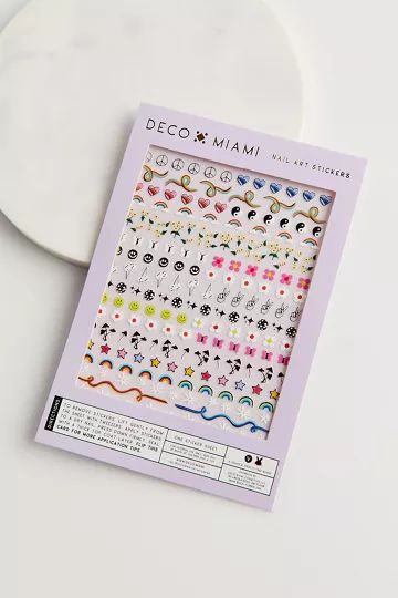 Deco Miami Nail Art Sticker Sheet | Urban Outfitters (US and RoW)