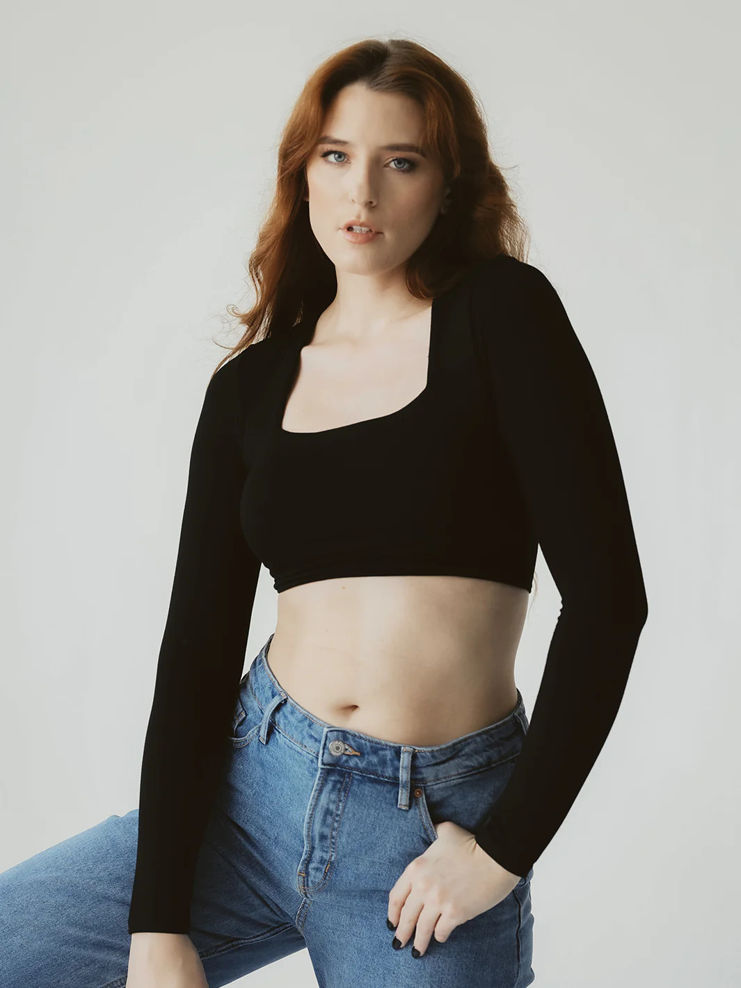 Long Sleeve Square Neck Brami | Klassy