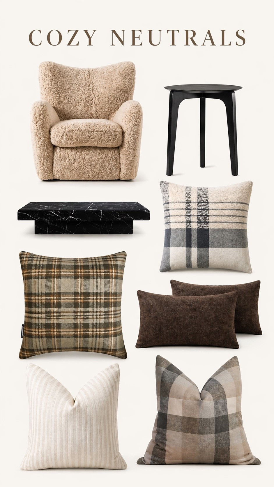 COZY NEUTRALS

Cozy neutral pieces I’m loving right now 🤍
Soft textures, warm tones, and timeless staples that instantly make a space feel calm, layered, and elevated.

These are the kinds of pieces that mix effortlessly and work year-round—perfect for a cozy, lived-in home.

Shop everything through my LTK 

#LTKHome #LTKSaleAlert #LTKSeasonal