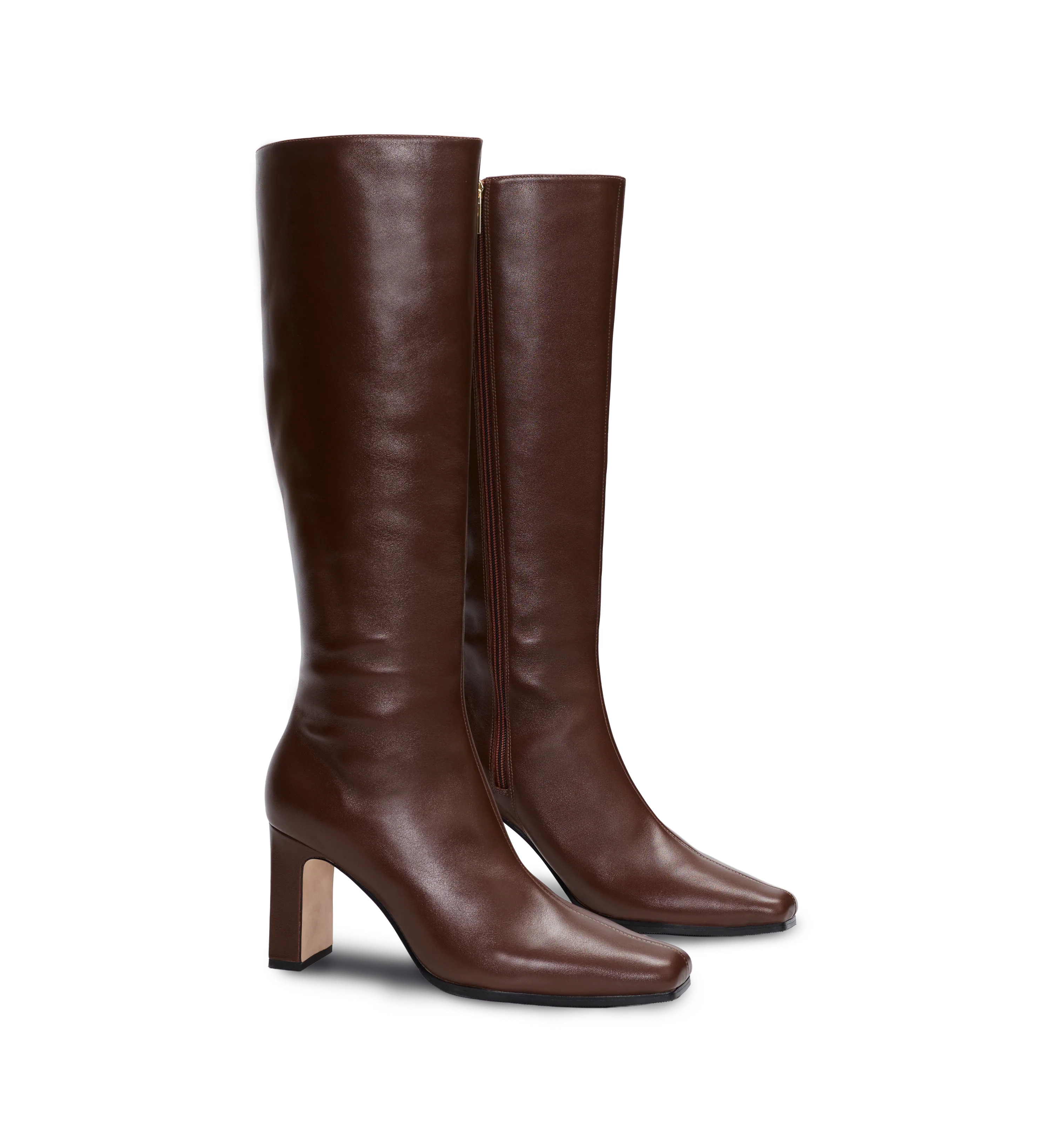 Pintail Chestnut Brown Leather Knee High Boots | Bared Footwear | Bared Footwear
