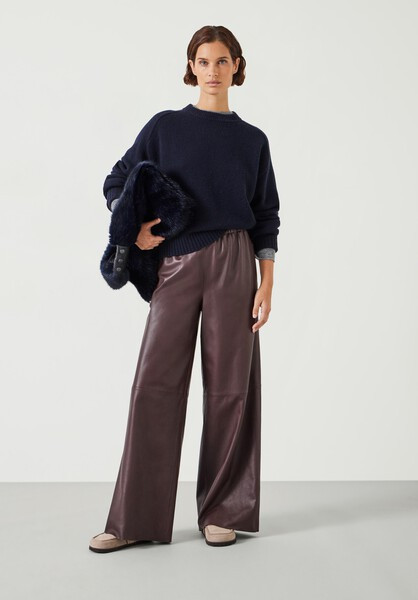 Agatha Leather Pull On Trousers | Hush UK