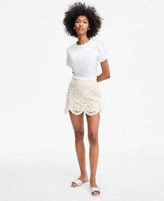 Women's Sequin Crochet Mini Skirt, Exclusively at Macy's | Macy's