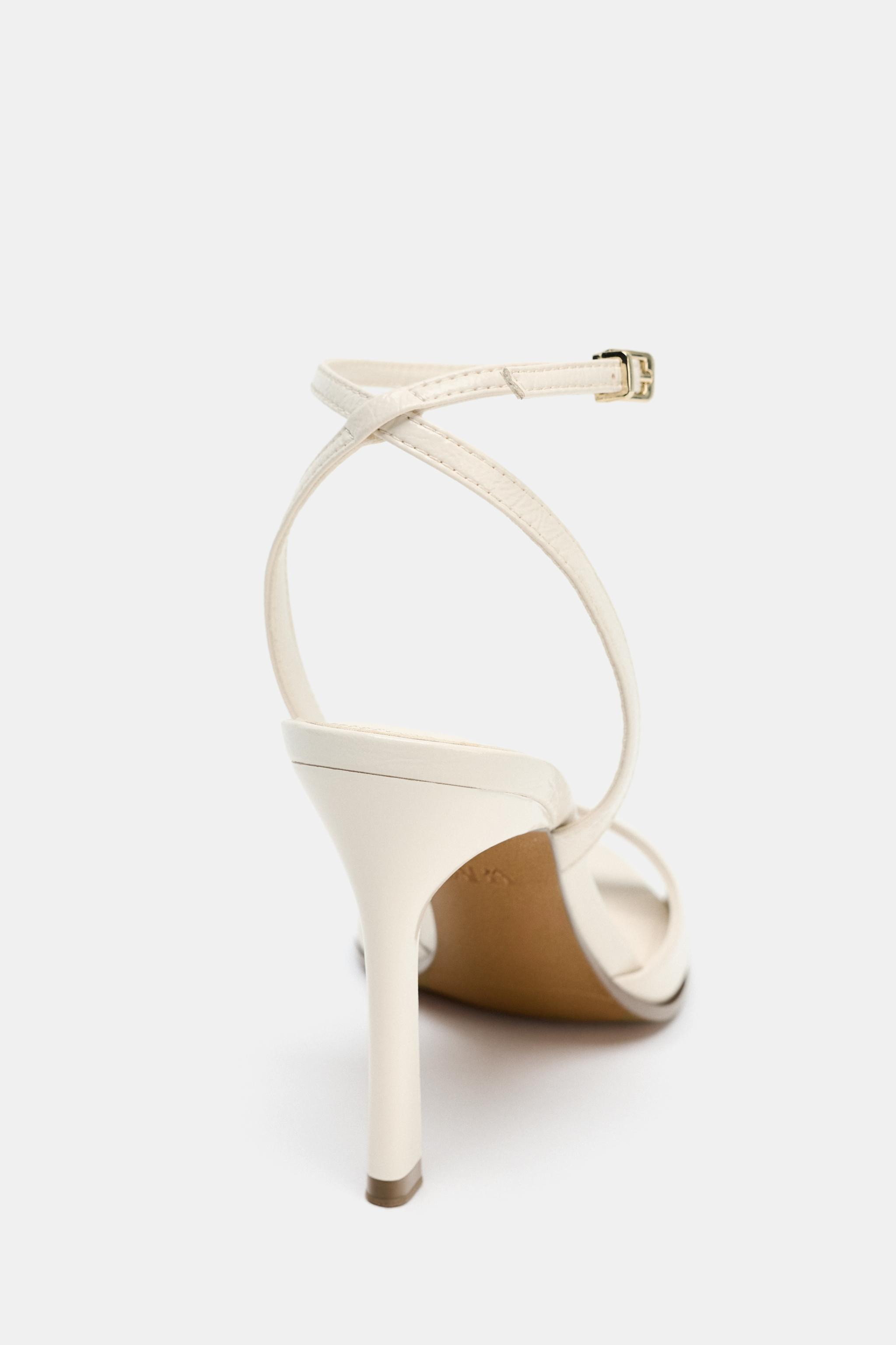 PATENT-FINISH HIGH-HEEL SANDALS | Zara UK