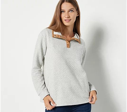 Koolaburra by UGG Quilted Funnel Neck Pullover - QVC.com | QVC