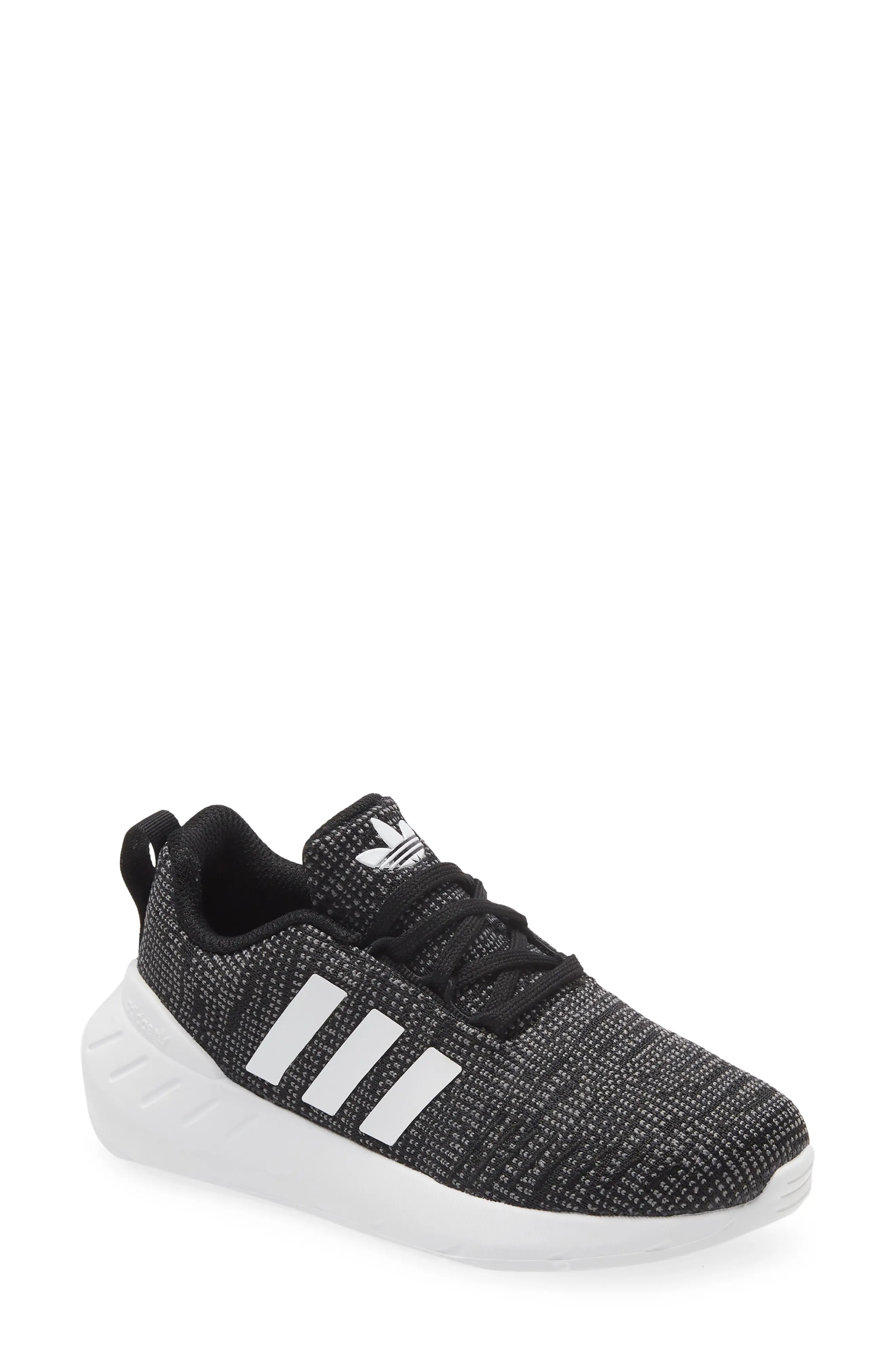 adidas Swift Run Sneaker in Core Black/White/Grey Five at Nordstrom, Size 2 M | Nordstrom