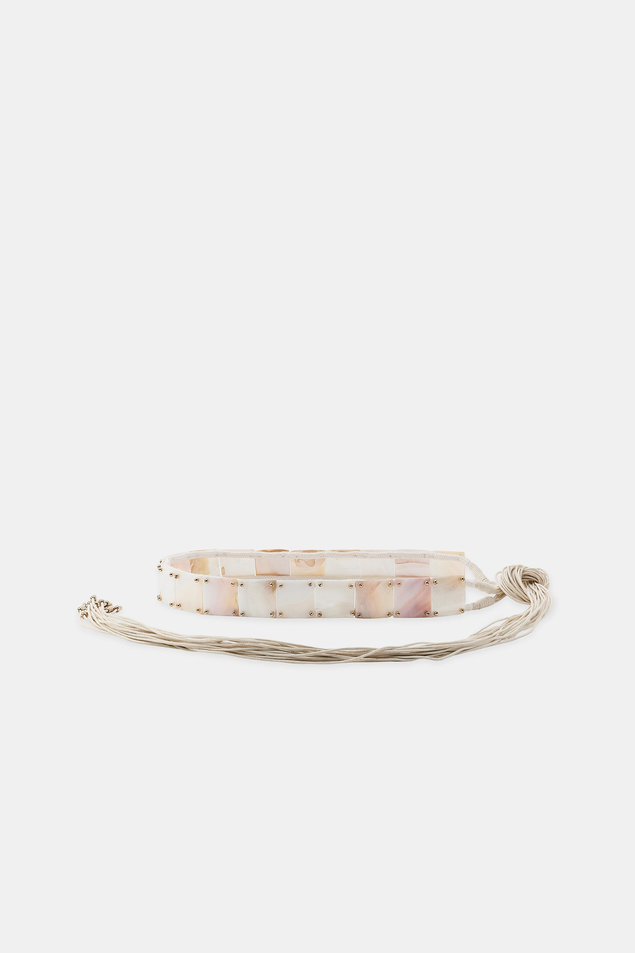 CORD BELT WITH SHELL PIECES | Zara UK