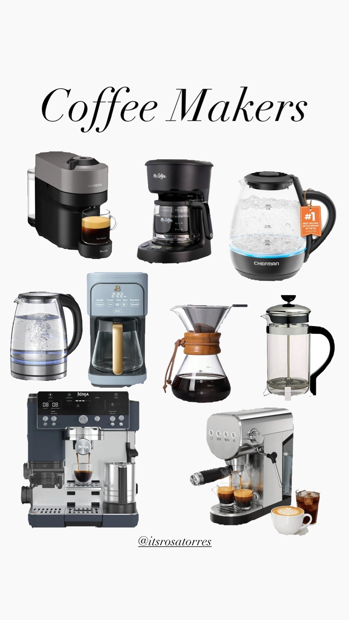 Coffee makers so many options to what best suits you. Myself personally love coffee and I need it every day to say! Follow me on my IG for coffee drinks recipes!!! 

#coffeemakers #coffee #coffeemashine #coffeedrip #coffeepress #cafe

#LTKfoodie #LTKmomlife #LTKHome