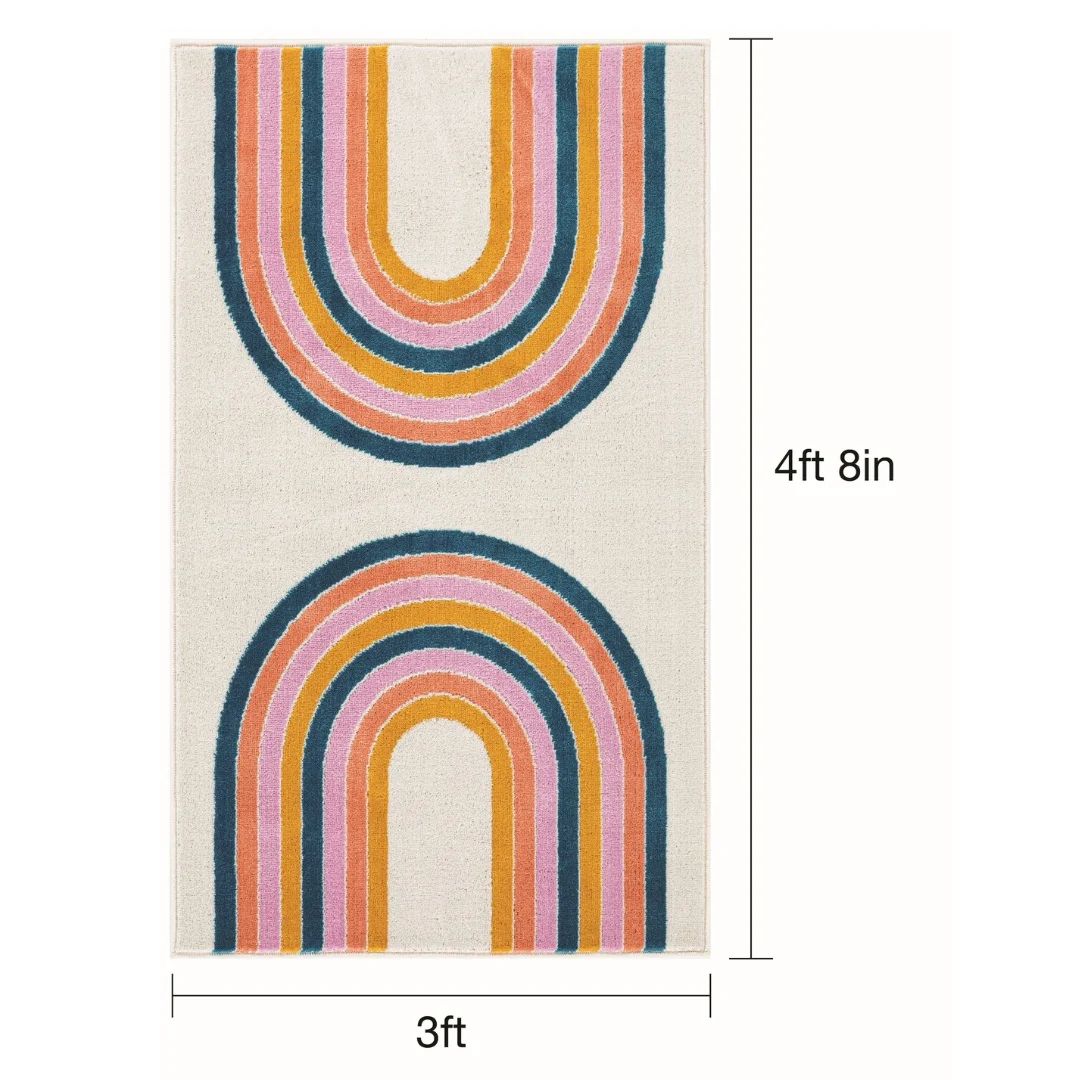 Mainstays 36"x56" Rainbow Arches Indoor Area Rug | Walmart (US)