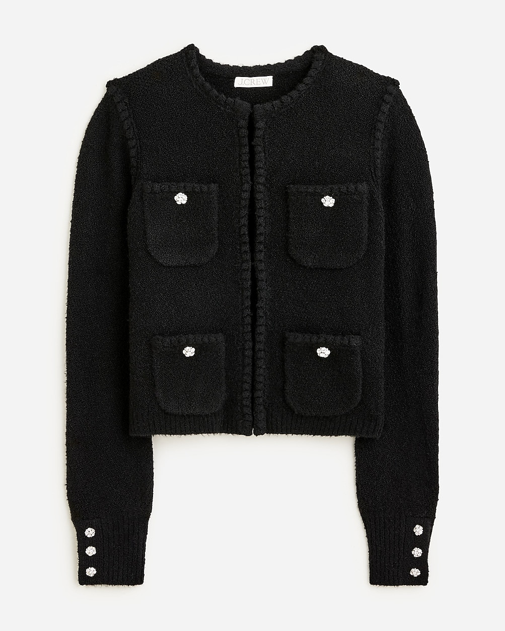 Odette sweater lady jacket with jewel buttons | J. Crew US