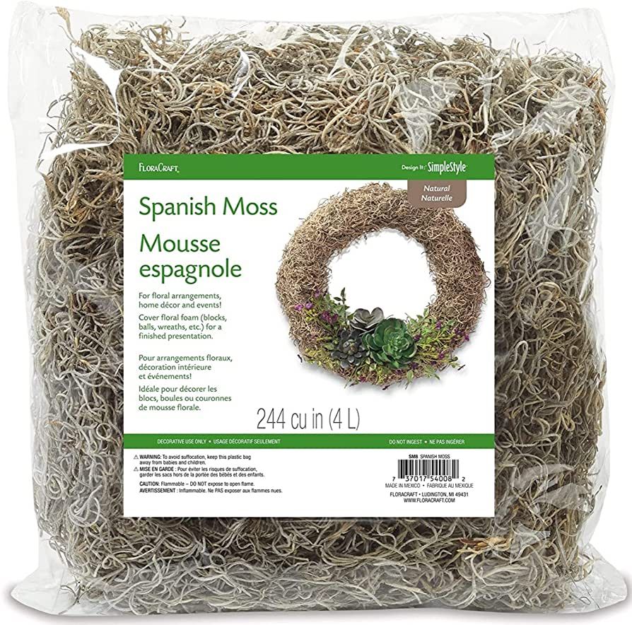 FloraCraft Spanish Moss 8 Ounce (4L) Natural | Amazon (US)