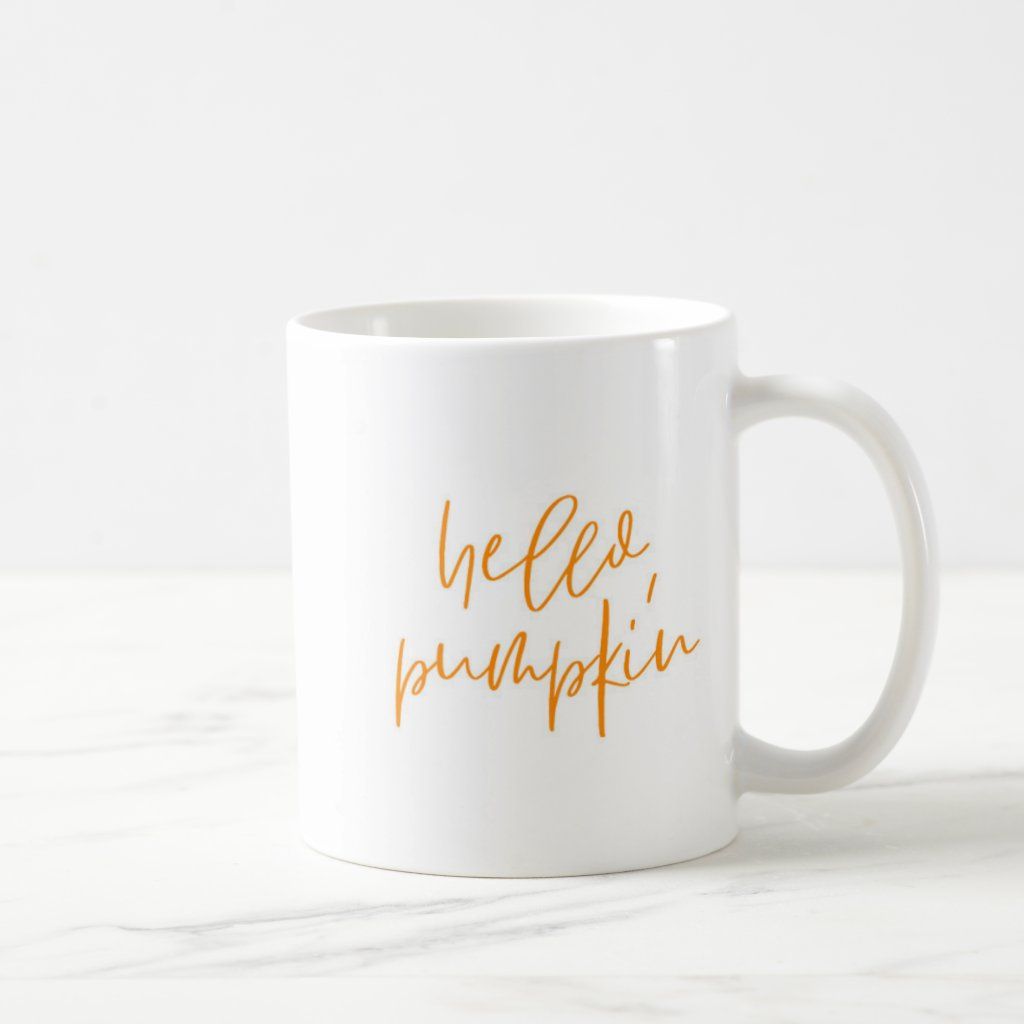 Hello Pumpkin Fall Autumn Mug | Zazzle