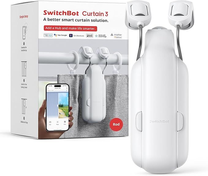 SwitchBot Automatic Curtain Opener - Bluetooth Remote Control Smart Curtain with App/Timer, Upgra... | Amazon (US)