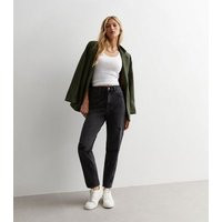 Black High Waist Ripped Tori Mom Jeans New Look | New Look (UK)
