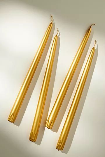 Metallic Taper Candles, Set of 2 | Anthropologie (US)