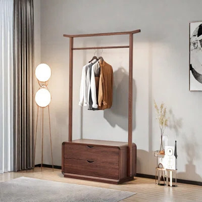 Space-Saving Hall Tree w Drawers Storage Shelves | Wayfair North America