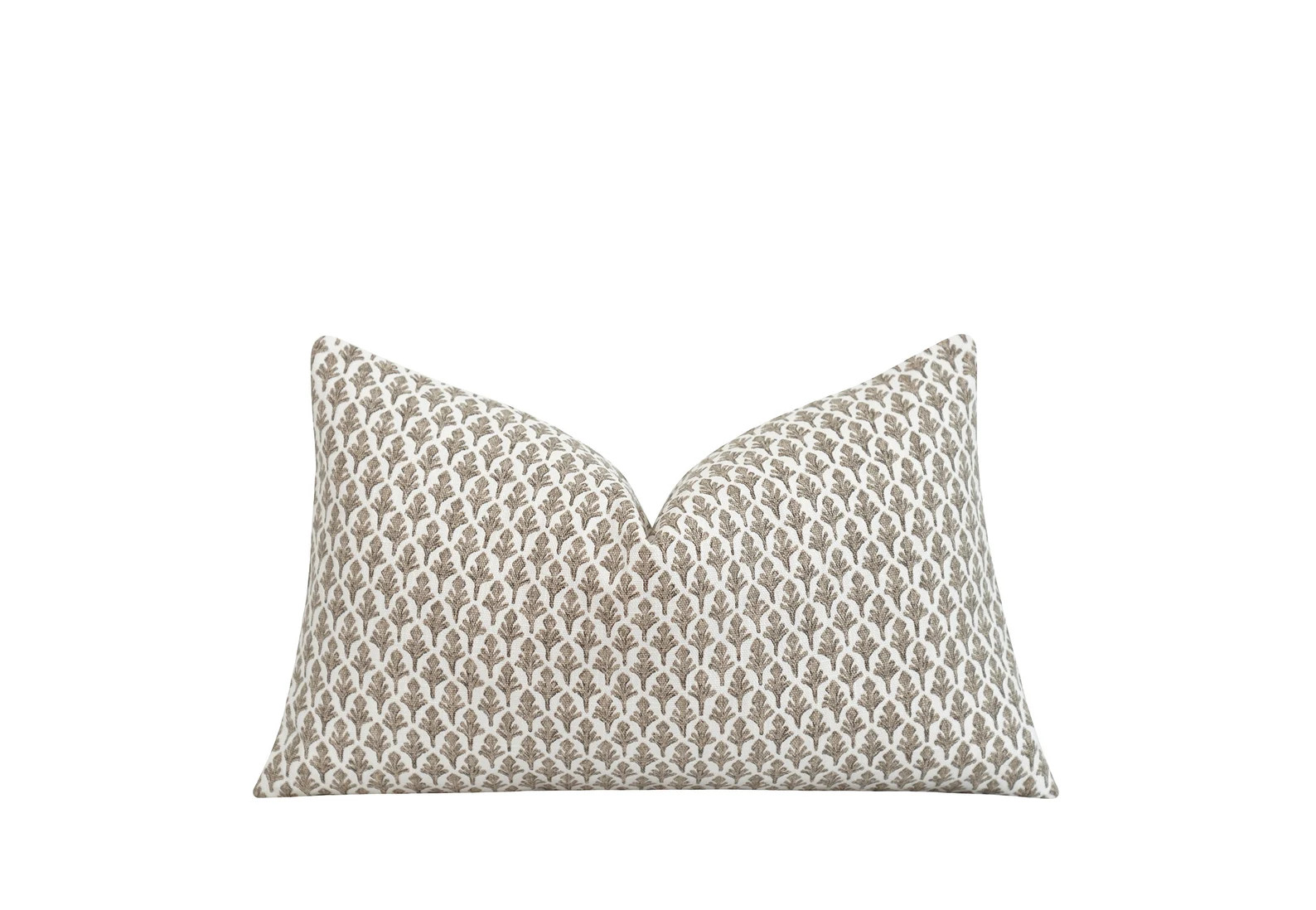 Lumbar Small Floral Print Pillow Cover, Neutral Pillow Cover, Ponce Driftwood Pillow Cover, 12x18... | Etsy (US)