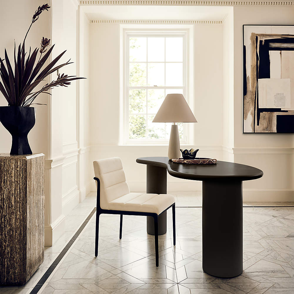 Bohne White Resin Desk | CB2 | CB2