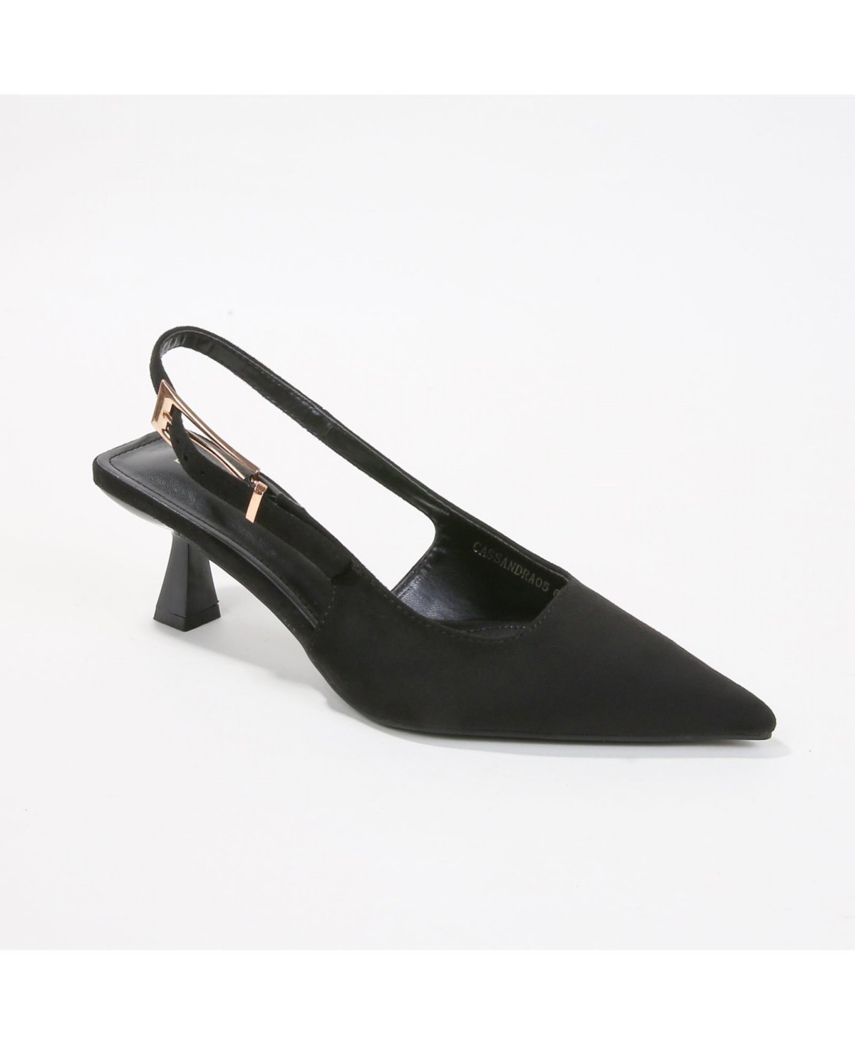 Berness Women's Cassandra Faux Suede Kitten Heels - Black | Macy's