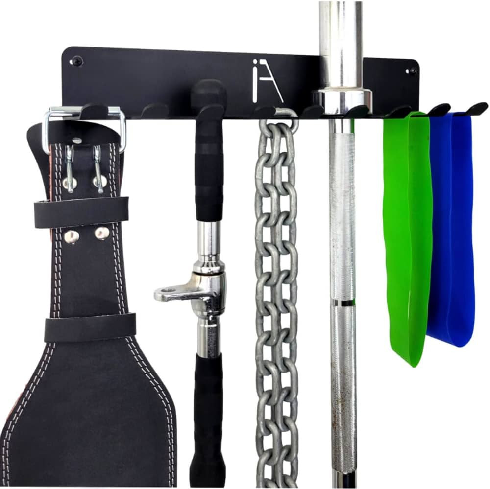 IRON AMERICAN USA Omega Gym Storage Rack 9 OR 11 Hook Heavy-Duty Gym Wall Organizer Gym Caddy Han... | Amazon (US)