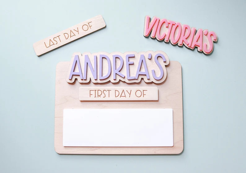 Back to School Sign, First Day of School Sign, Back to School Board, Interchangeable Name, First ... | Etsy (US)