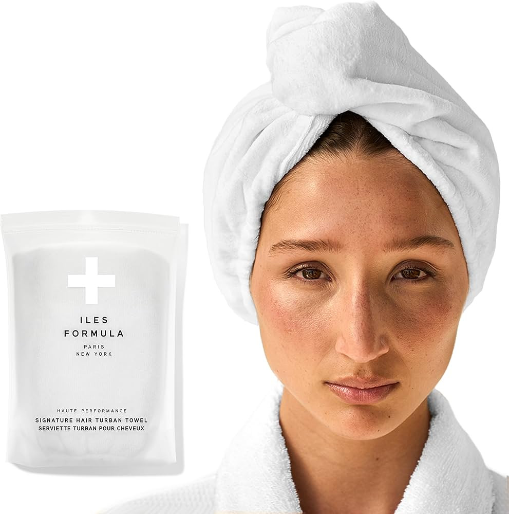 ILES FORMULA Hair Turban Towel – Ultra-Soft Microfiber Hair Towel Wrap for Fast Drying, Frizz C... | Amazon (US)