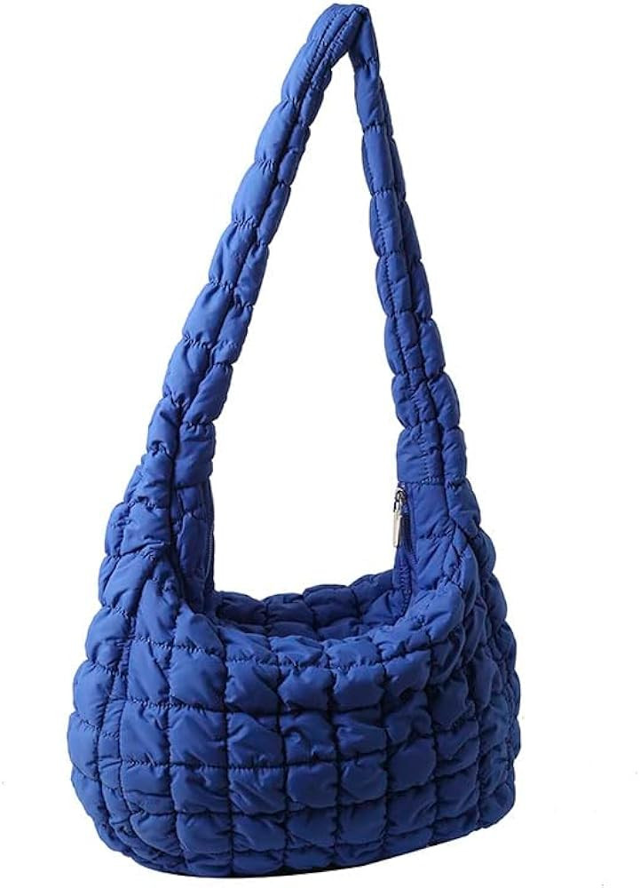 Quilted Puffer Tote Bags for Women Lightweight Quilted Padding Shoulder Bag Satchel Handbag Zip P... | Amazon (US)