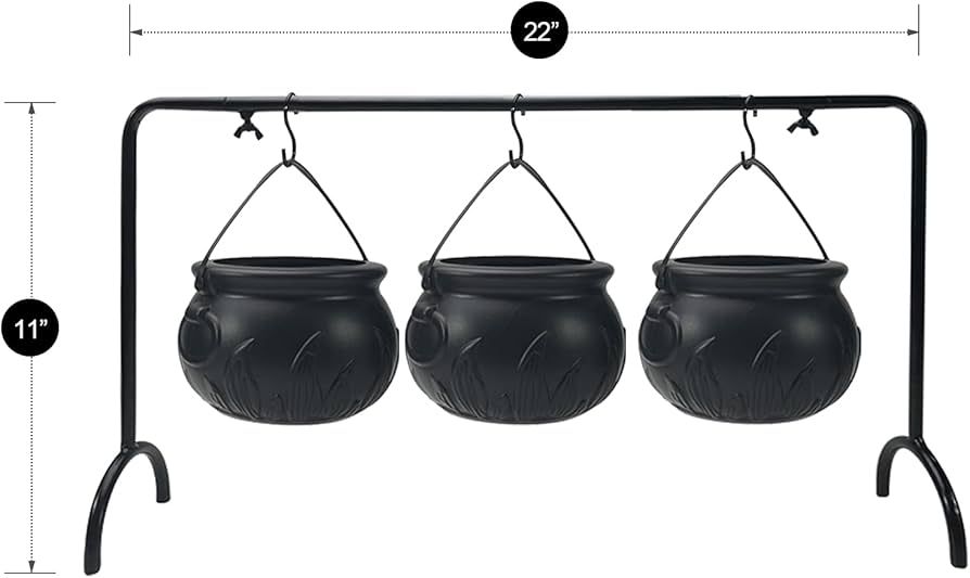 ORIENTAL CHERRY Halloween Decor - Halloween Party Decorations - Set of 3 Witches Cauldron Serving... | Amazon (US)