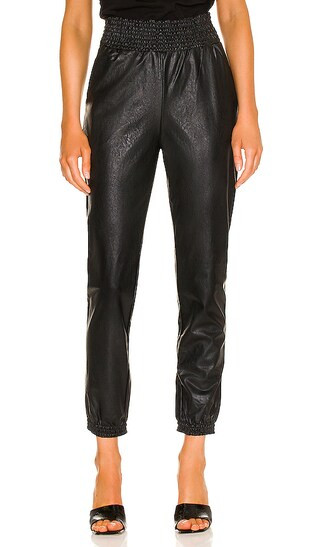 Faux Leather Jogger in Black | Revolve Clothing (Global)