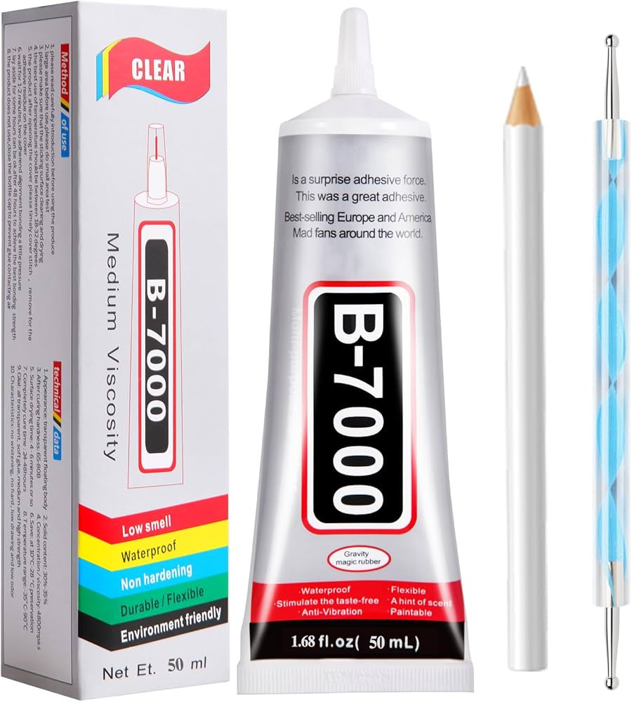B7000 Glue Clear with Precision Tip，50Ml B7000 Glue Clear for Rhinestones Glue for Crafts, Mult... | Amazon (US)
