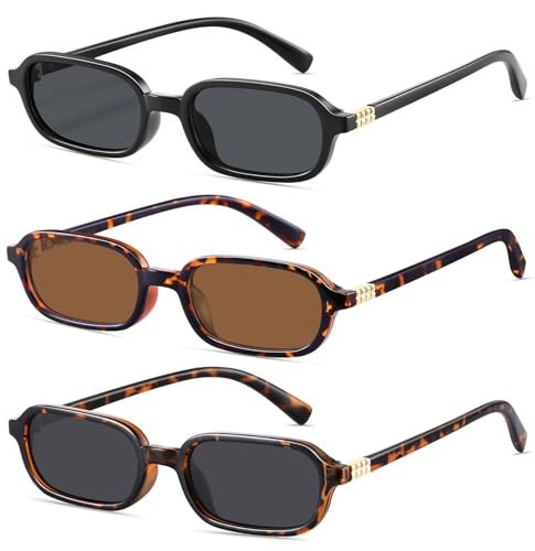 YMRFW Retro Rectangular Sunglasses for Women Narrow Trendy Small 90s Style Square Frame UV Protection Sun Glasses | Amazon (US)