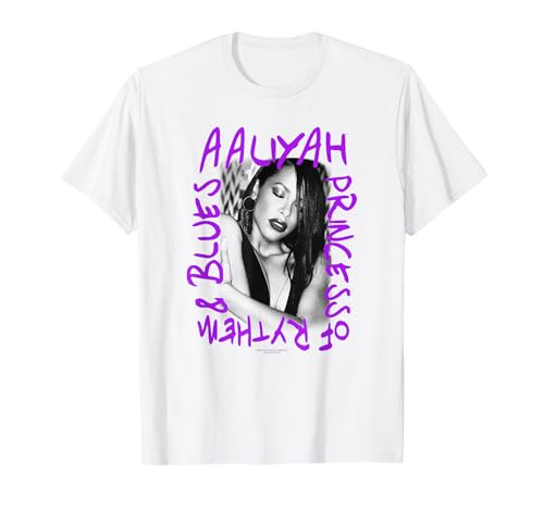 Ripple Junction x Aaliyah Purple Scribble Frame R&B Music T-Shirt | Amazon (US)