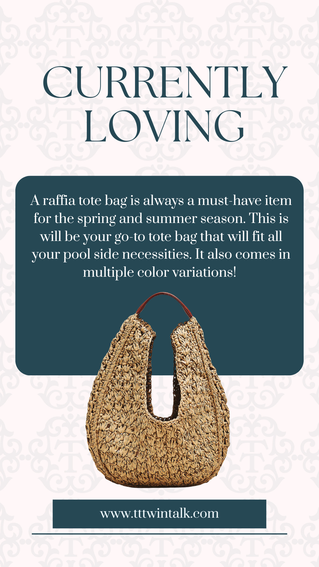 A raffia tote bag is always a must-have item for the spring and summer season. This is will be your go-to tote bag that will fit all your pool side necessities. It also comes in multiple color variations!  

 #LTKootd #LTKSeasonal #LTKOver40