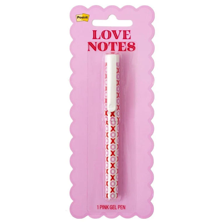 Post-it Metallic Gel Pen with "XOXO" Design, Pink Ink, 1 Pen | Walmart (US)