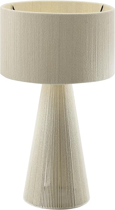 Modway Gia Vintage Modern Cotton Thread Table Lamp in Natural - Unique Retro Boho Accent Lamp wit... | Amazon (US)