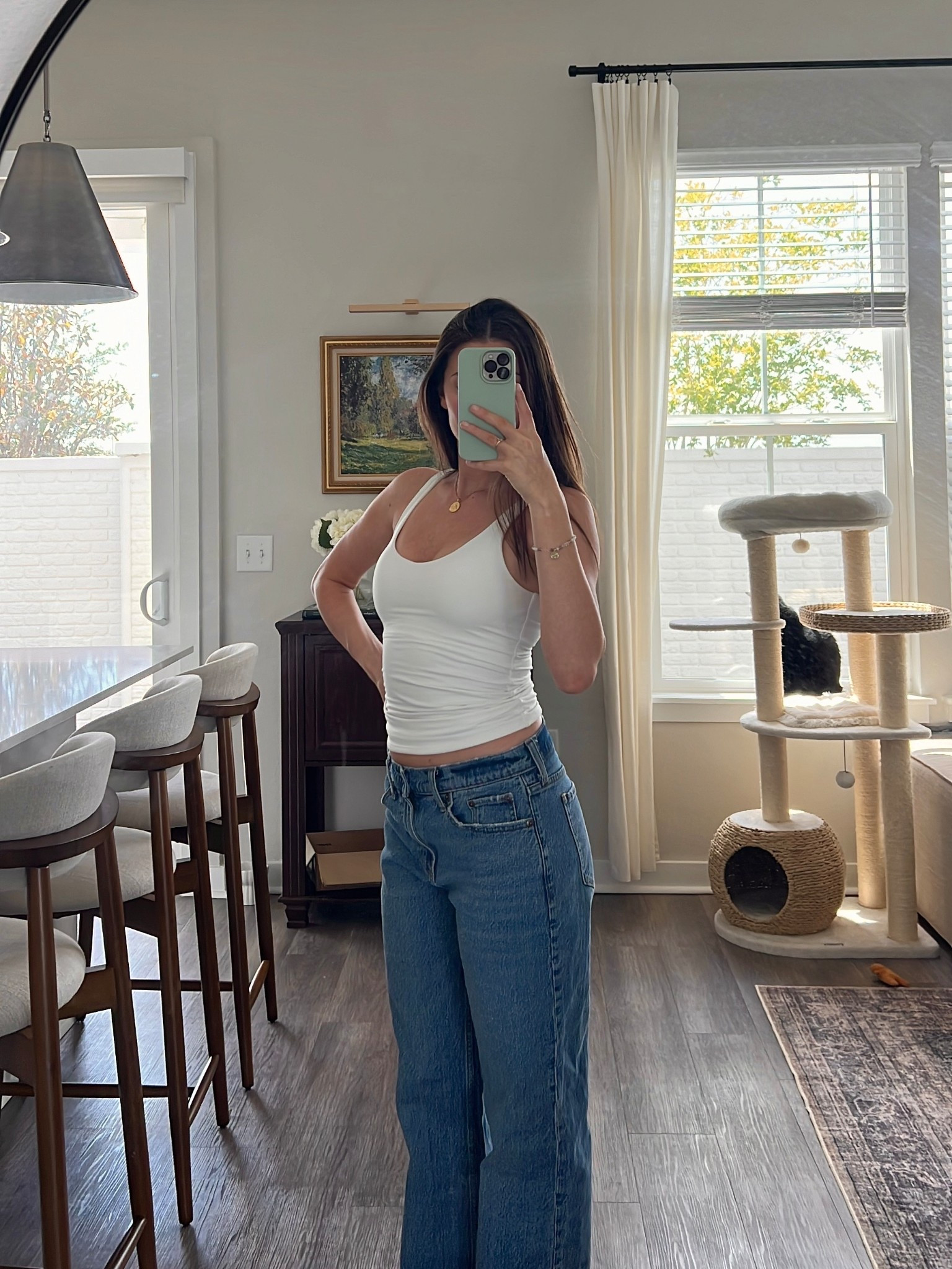 Seamless double lined built in bra top: wearing XS

#LTKootd #LTKgrwm #LTKPetite