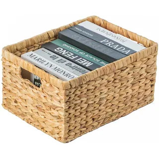 Natural Water Hyacinth Rectangular Storage Bin Basket (Large) | Bed Bath & Beyond