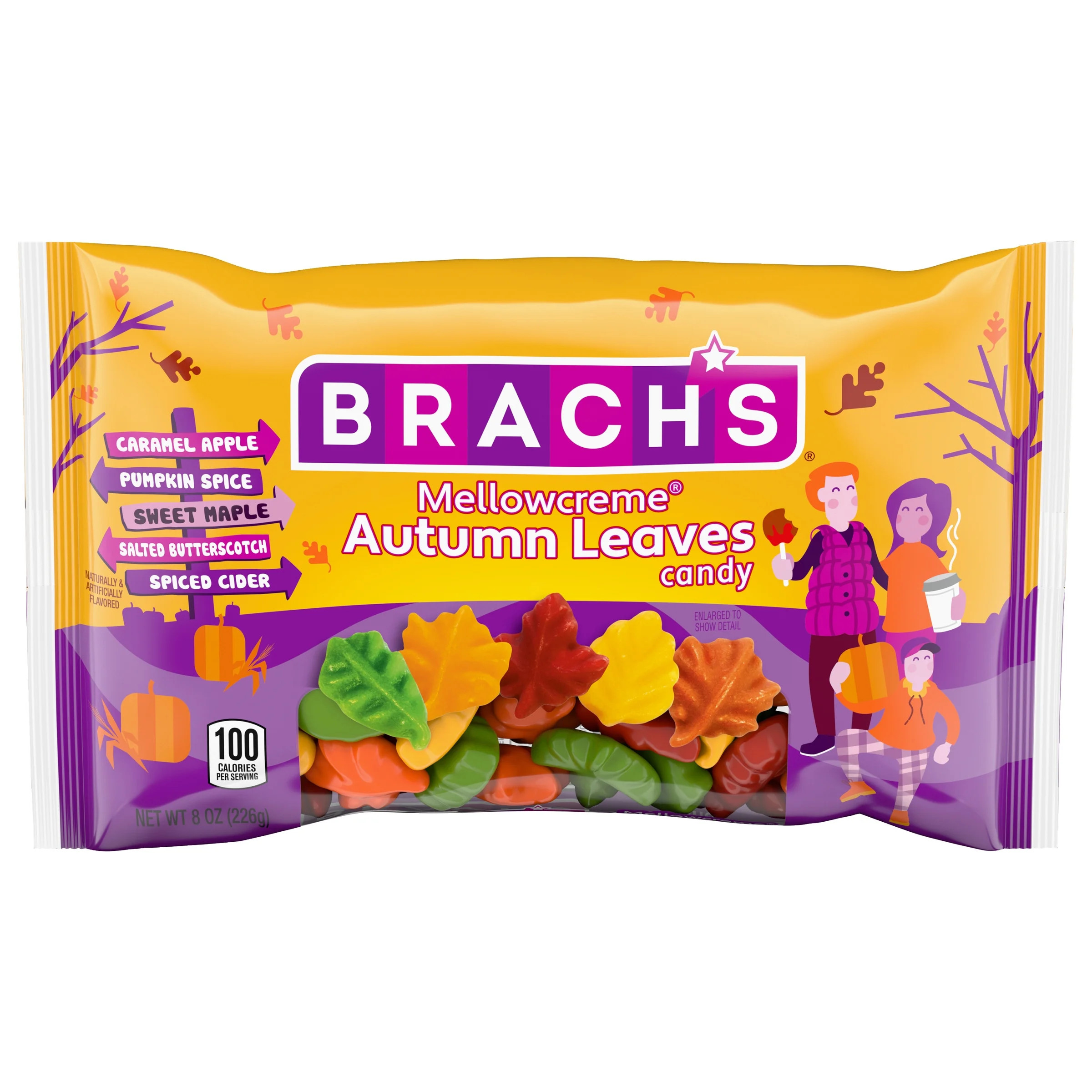 Brach's Autumn Leaves Mellowcreme Candy, Halloween Candy, 8 oz, Bag | Walmart (US)