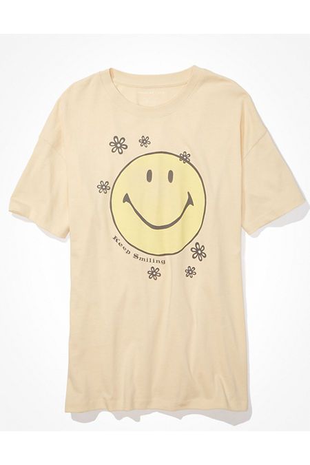 AE Oversized Smiley® Graphic Tee | Aerie