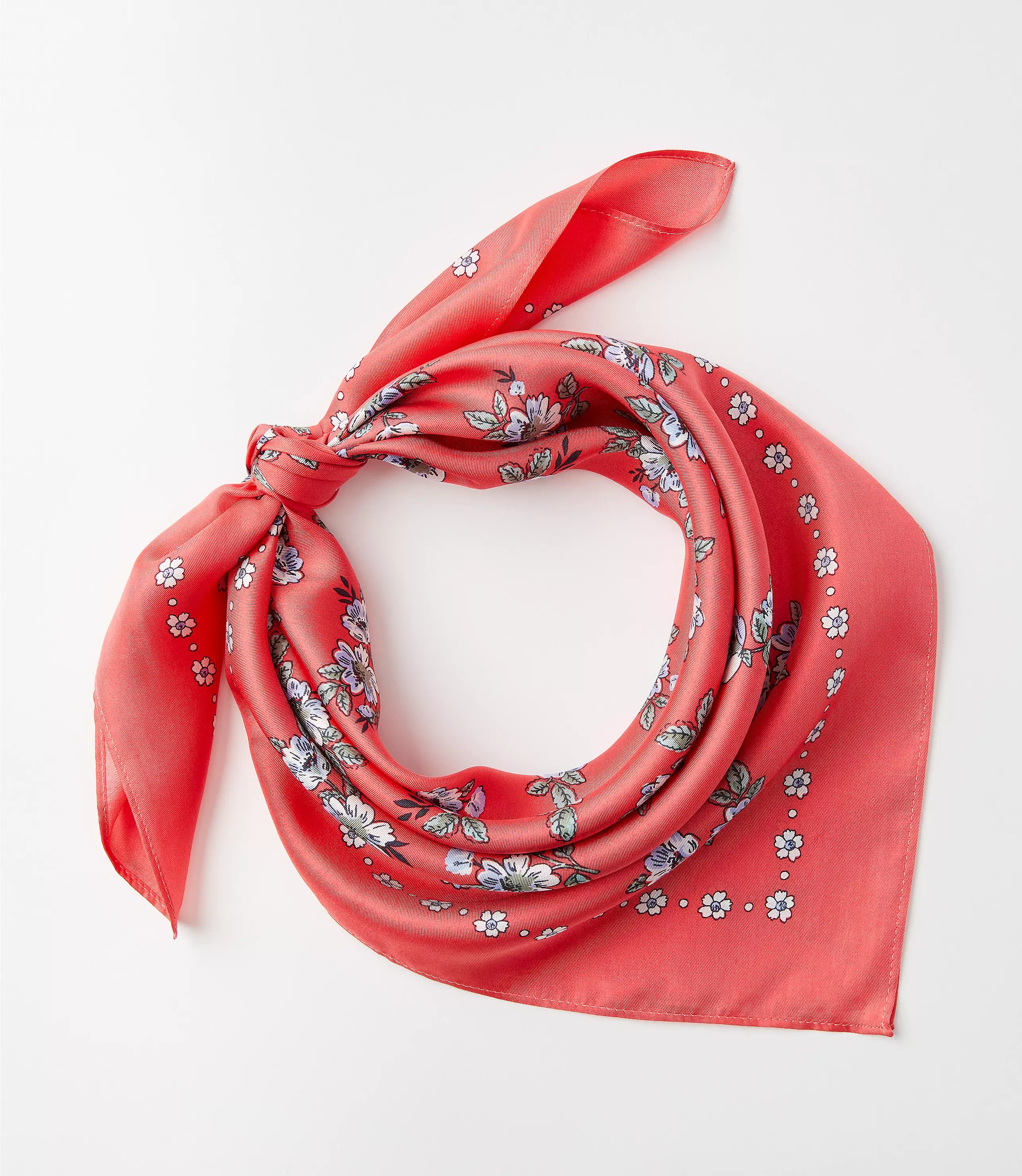 Meadow Bloom Silk Square Scarf | LOFT