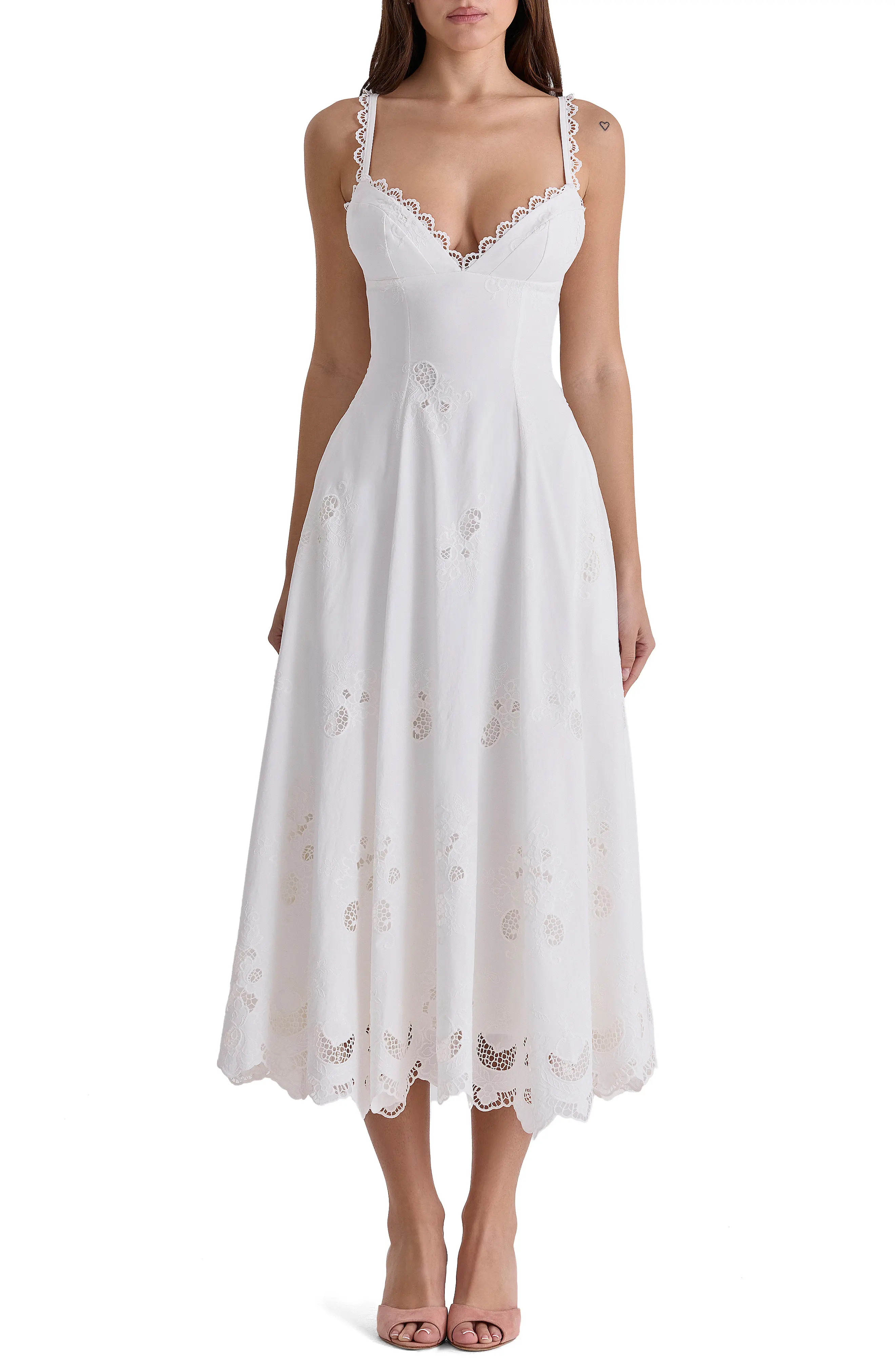 Tatiana Broderie Midi Dress (Women) | Nordstrom | Nordstrom