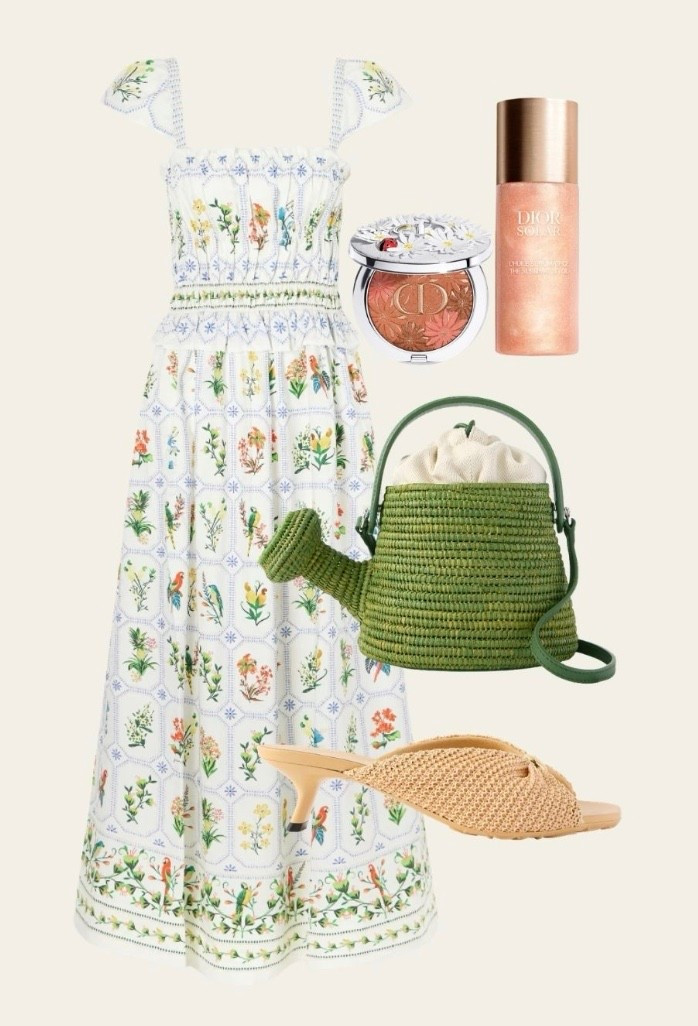 Summer dress outfit for The Chelsea Flower Show 🫶🏼 Floral dress, wedding guest dress, summer dress. Luxury fashion, raffia accessories, luxury beauty.

#LTKspring #LTKluxury #LTKsummer