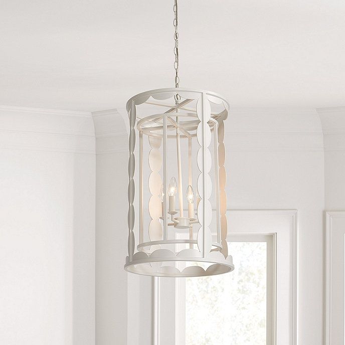 Ellison Scalloped Birdcage Drum Pendant 4 Light Chandelier Fixture | Ballard Designs, Inc.