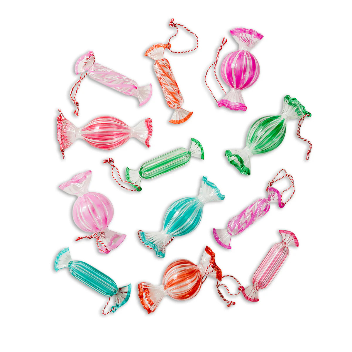 Furbish Studio - Candy Twist Ornaments S/12 | Furbish Studio