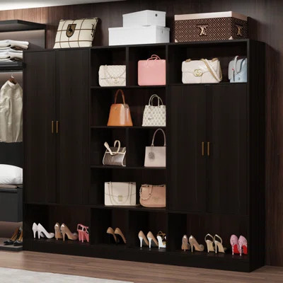 Closet System With Clothes Rod And Shelves | Wayfair North America