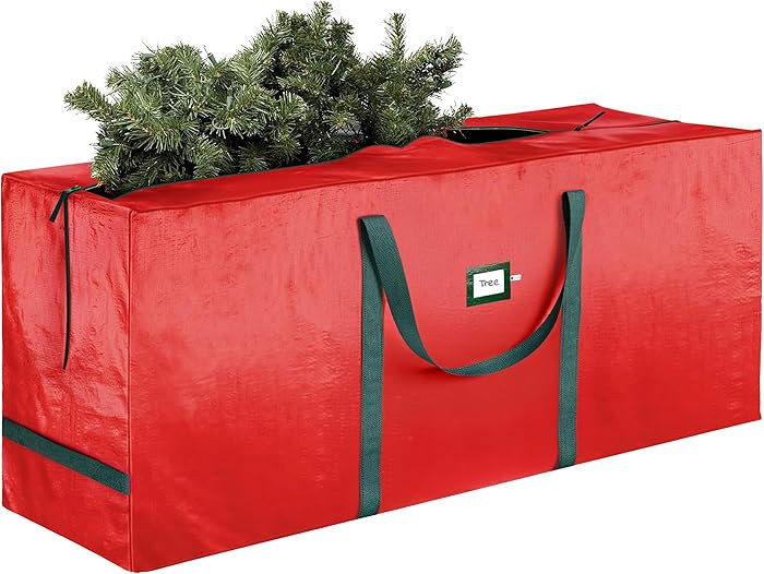 Heavy Duty Christmas Tree Storage Bag 7.5 Ft - Christmas Tree Bag Red - Tree Bags For Storage - X... | Amazon (US)