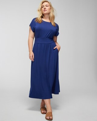 Classic Crewneck Midi Bra Dress | SOMA